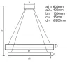 LED DESIGN FÜGGŐLÁMPA+vezérlés 65W