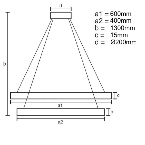LED DESIGN FÜGGŐLÁMPA+vezérlés 65W