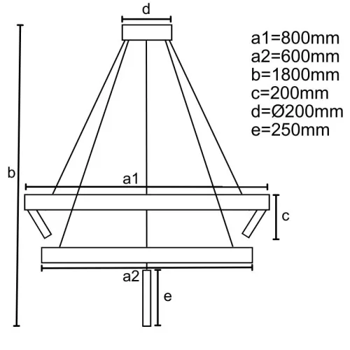 LED DESIGN FÜGGŐLÁMPA+vezérlés 140W