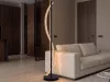 70 W-os LED dizájn állólámpa fekete/kristály