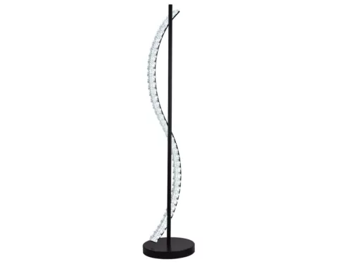 70 W-os LED dizájn állólámpa fekete/kristály