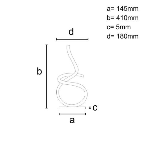 LED DESIGN ASZTALI LÁMPA 24W