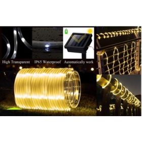 Napelemes LEDES fénykábel 10m meleg fehér