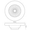 LED MENNYEZETI LÁMPA OPÁL+VENTILÁTOR +TÁVVEZÉRLŐ 48W