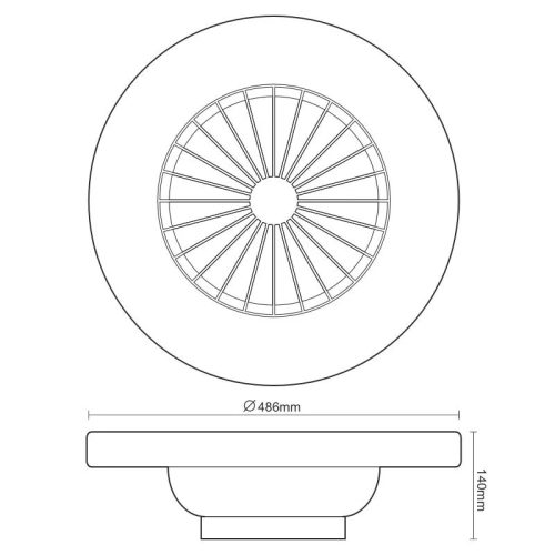 LED MENNYEZETI LÁMPA OPÁL+VENTILÁTOR +TÁVVEZÉRLŐ 48W