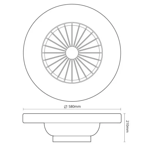 LED MENNYEZETI LÁMPA+VENTILÁTOR+TÁVVEZÉRLŐ 72W