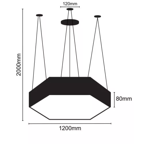 Design  függesztett LED világítás 120W