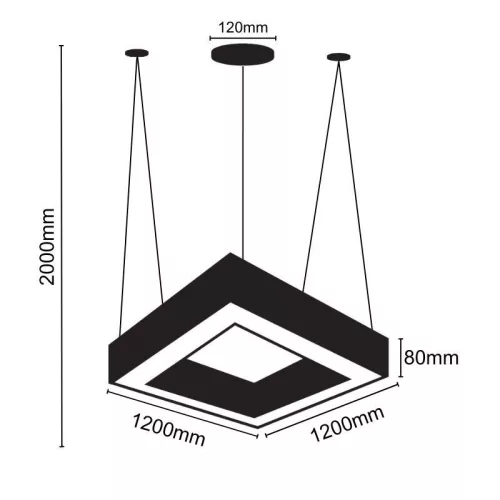 Design  függesztett LED világítás 80W