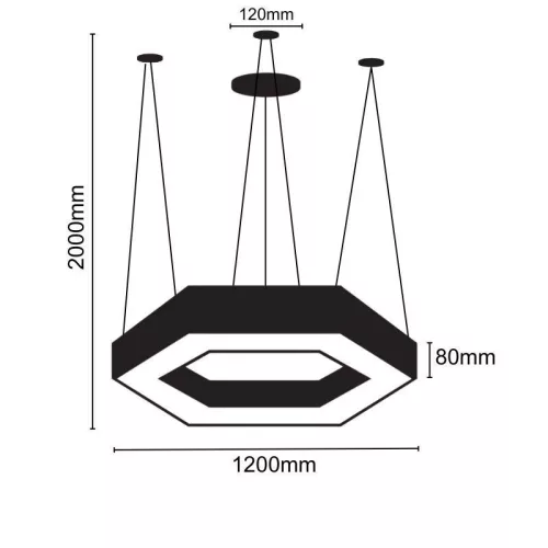 Design  függesztett LED világítás 60W