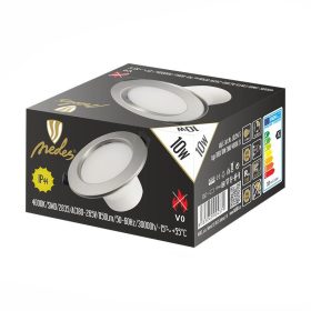 LED PANEL 10W/IP44/DR01/SMD/4000K/ SZATÉN KRÓM