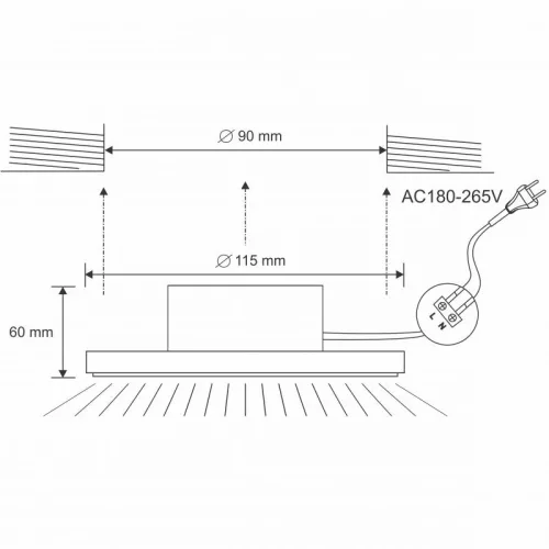 LED PANEL 10W/IP44/DR01/SMD/4000K/ FEHÉR