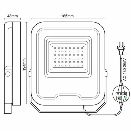 LED PROFI REFLEKTOR WIFI 30W/3000K-6500K+RGB/BK