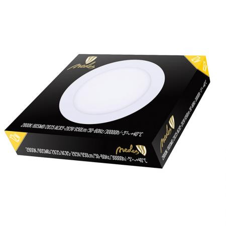 LED PANEL 12W/PR/SMD/2800K/FEHÉR