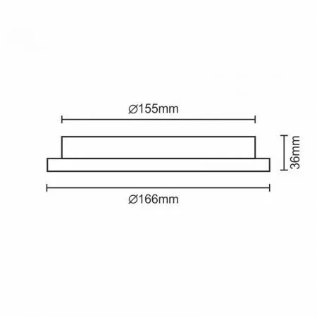 LED PANEL 12W/PR/166MM/SMD/4000K/FEHÉR