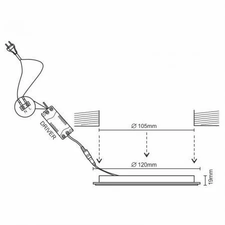 LED PANEL WIFI 6W/3000K-6500K/FEHÉR