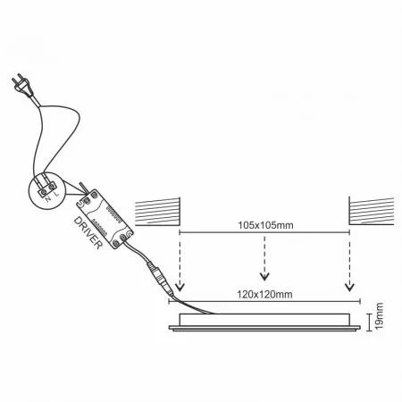 LED PANEL 6W/PS/SMD/2800K/FEHÉR