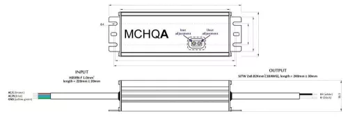 POS Led tápegység MCHQA-150-12 150W 12V 12.5A IP65 dimmelhető