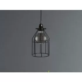 Fekete fém lámpatest 1 x E27