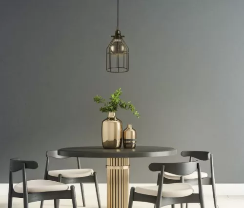Fekete fém lámpatest 1 x E27