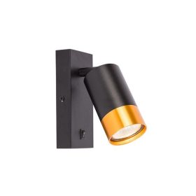   MasterLED Klemens arany/fekete fali lámpa, GU10-es foglalattal