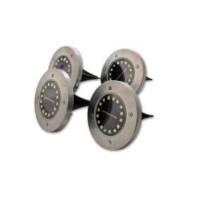 Földbe szúrható 1,2 W-os kerek napelemes lámpa 16 SMD