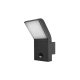 LED Clark 12 W-os natúr fehér, fekete fali lámpa mozgásérzékelős