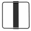 Fekete minimál 40 W-os, 42x40 cm LED távirányítós mennyezeti lámpa