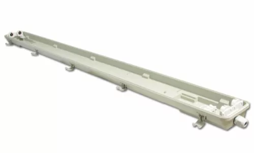 LED 120 cm-es armatúra 2x18 W-os víztiszta fedéllel LED fénycsövekkel