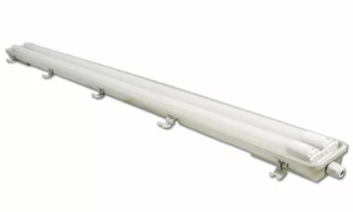 LED 120 cm-es armatúra 2x18 W-os víztiszta fedéllel LED fénycsövekkel