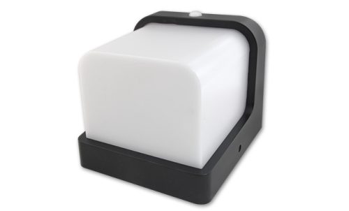 LED Corgi 12 W-os, 170x170x146cm-es natúr fehér, fekete oldalfali lámpa mozgásérzékelős