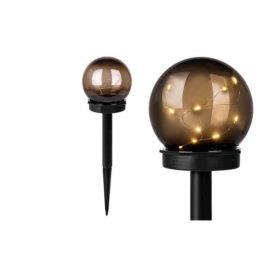 Kula földbe szúrható 10 cm-es napelemes LED lámpa
