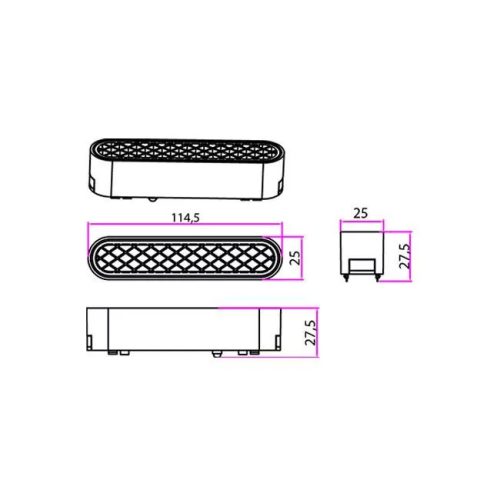 MasterLED LUXO Linea 6-W-os UGR19-es fekete mágneses sínes lámpa 4000K 48V