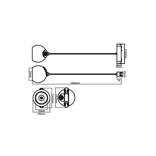 MasterLED LUXO Mars 10-W-os fehér függő mágneses sínes lámpa 4000K 48V