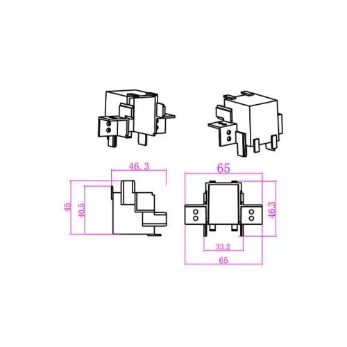 MasterLED LUXO 48V mágneses sínlámpa rendszerhez csatlakozó süllyesztett szögletes típusú fehér