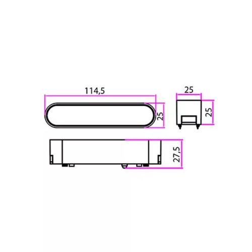 MasterLED LUXO Linea 6-W-os mágneses sínes lámpa 4000K 48V