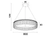 THALIA LED DESIGN KRISTÁLYCSILLÁR FÜGGŐLÁMPA+vezérlés 55W