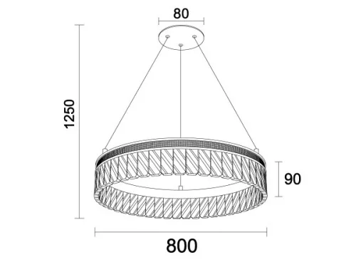 THALIA LED DESIGN KRISTÁLYCSILLÁR FÜGGŐLÁMPA+vezérlés 55W