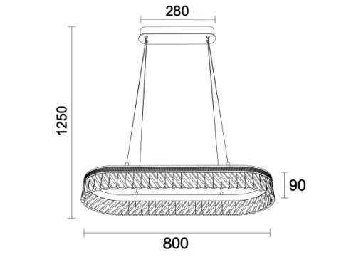 THALIA LED DESIGN KRISTÁLYCSILLÁR FÜGGŐLÁMPA+vezérlés 50W