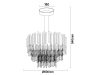 PLAZA LED DESIGN KRISTÁLYCSILLÁR MENNYEZETI LÁMPA 9x40W
