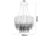 PLAZA LED DESIGN KRISTÁLYCSILLÁR FÜGGŐLÁMPA 9x40W