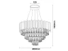 CARLOS LED DESIGN KRISTÁLYCSILLÁR FÜGGŐLÁMPA 9x40W