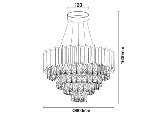 CARLOS LED DESIGN KRISTÁLYCSILLÁR FÜGGŐLÁMPA 9x40W