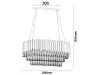 CARLOS LED DESIGN KRISTÁLYCSILLÁR FÜGGŐLÁMPA 10x40W