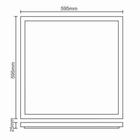 LED PANEL BACKLITE 40W/595X595/SMD/4000K/WH UGR19