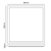 LED PANEL BACKLITE 40W/595X595/SMD/4000K/WH UGR19