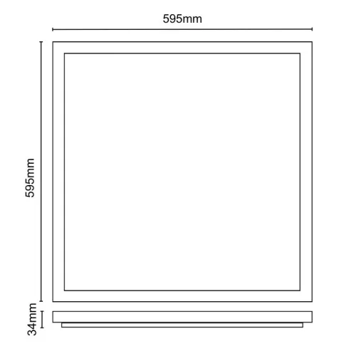 LED PANEL BACKLITE 40W/595X595/SMD/4000K/WH UGR19