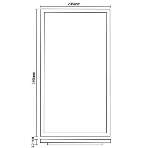 LED PANEL BACKLITE 25W/295X595/SMD/4000K/WH UGR19