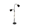 Design állólámpa, Berge London fa/fekete színű állítható magassággal 2xE27-es foglalattal