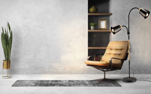 Design állólámpa, Berge London fa/fekete színű állítható magassággal 2xE27-es foglalattal