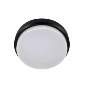   Strühm Aron 12 W-os ø175 mm kerek natúr fehér, fekete mennyezeti lámpa IP65-ös védettségű